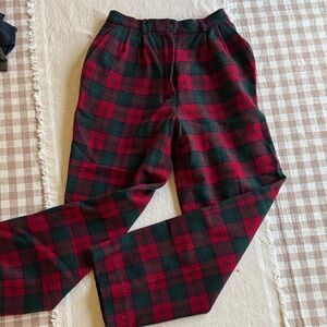 Tartan wool trousers